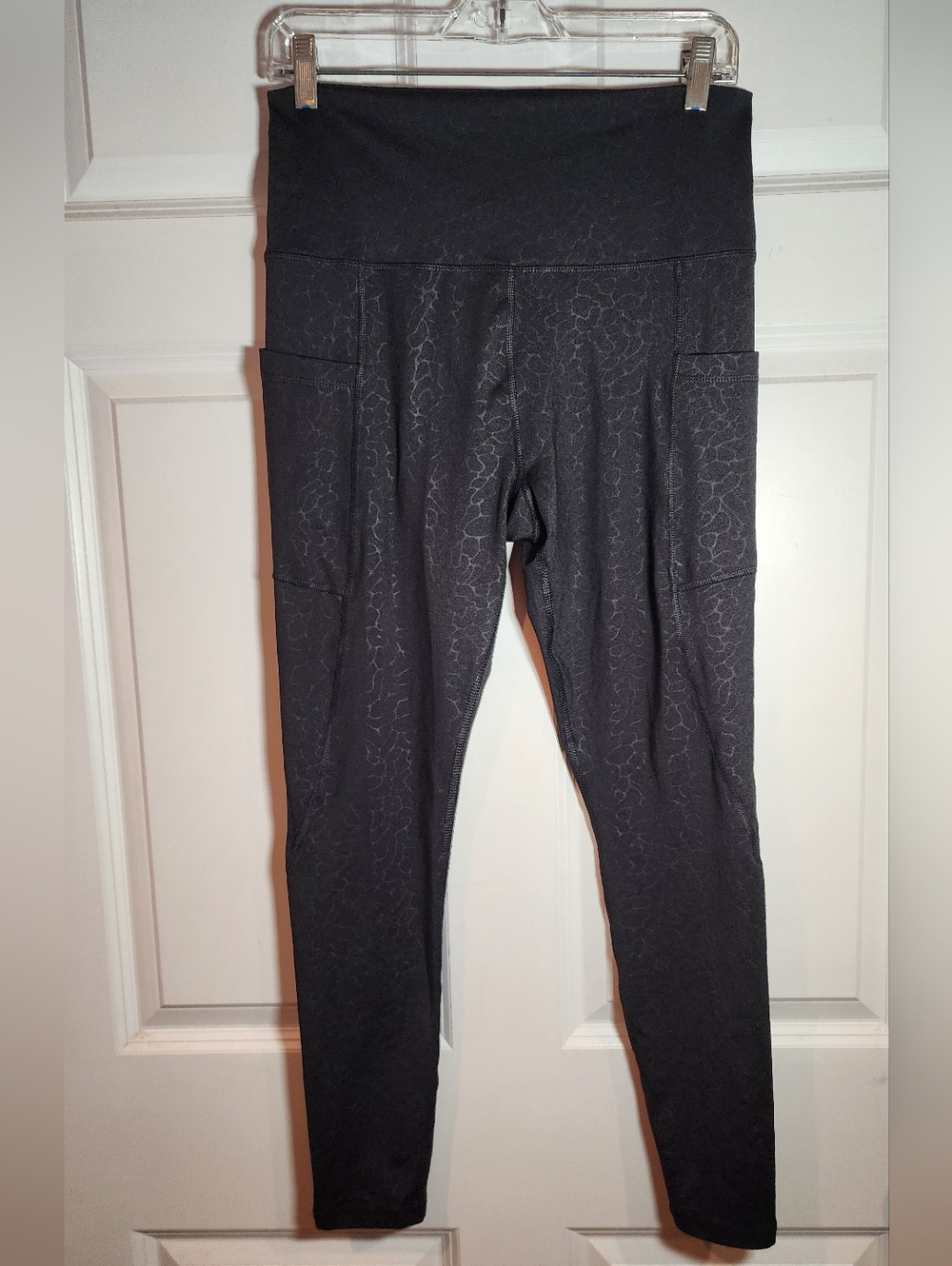 Scorpio Sol Black Patterned High Waist Leggings With Pockets XL